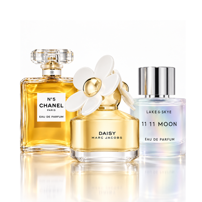 Sada 3 parfumov | Chanel N°5 Eau de Parfum – 100 ml | Daisy Marc Jacobs Eau de Toilette – 100 ml | 11 11 Moon Lake & Skye Eau de Parfum – 50 ml