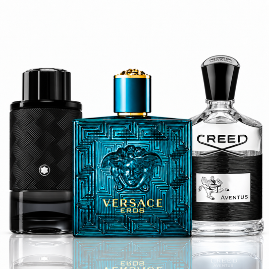Sada 3 parfumov | Explorer Extreme Montblanc, Eros Versace, Aventus Creed – 100ml