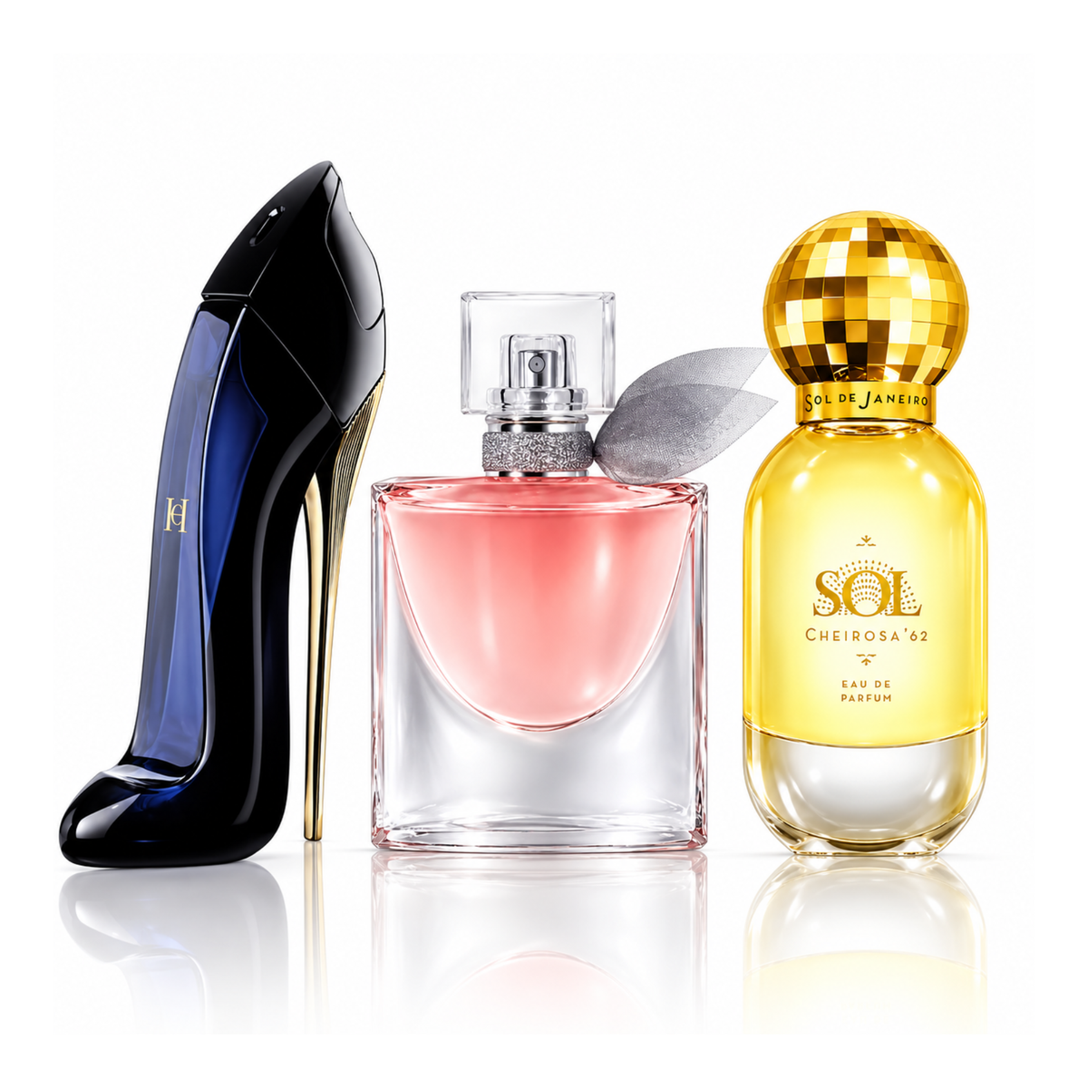 Sada 3 parfumov | Good Girl Carolina Herrera Eau de Parfum – 100 ml | La Vie Est Belle Lancôme Eau de Parfum – 100 ml | SOL Cheirosa ’62 Sol de Janeiro Eau de Parfum – 100 ml