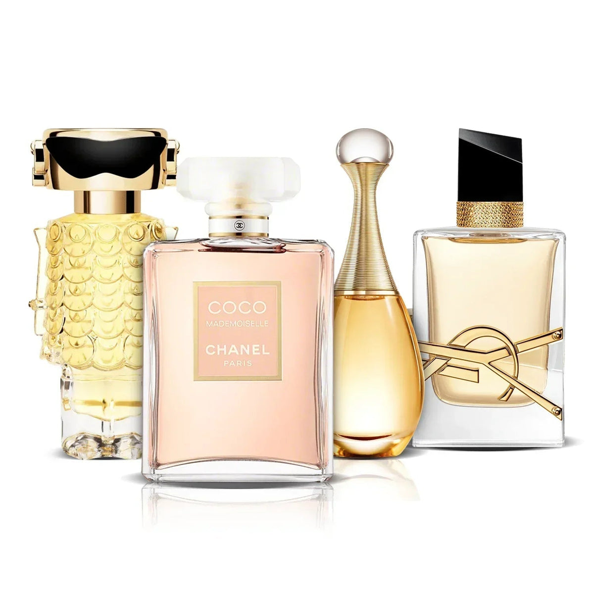 Sada 4 parfumov | Fame, Coco Mademoiselle, J'adore a Libre (100 ml)